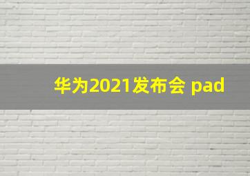 华为2021发布会 pad